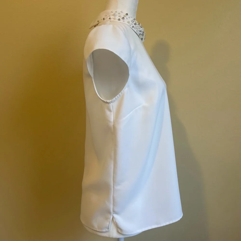 Ted Baker Jaylen Embellished Collar Blouse Top size 2 (US 6) - Picture 4 of 16